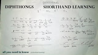 Diphthong of English shorthand  Shorthand Learning [upl. by Kramer]