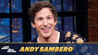 Andy Samberg Debuts A Grosser Look Roasts Seth Seths Dog Frisbee and the Charmin Bears [upl. by Dnomso]