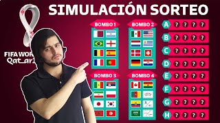 MUNDIAL QATAR 2022🔥SIMULACIÓN SORTEO FASE DE GRUPOS [upl. by Thibaut]