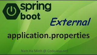 Spring Boot External Application Properties File [upl. by Odnumyar211]