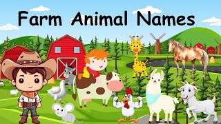 Farm animals for kids  vocabulary for kids  Learn Farm Animals Names  animals for kids [upl. by Mays]