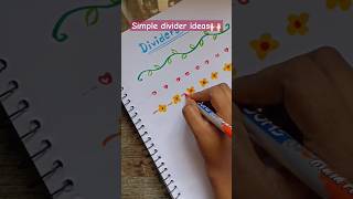 Simple Divider Ideas🙌🏻 Dividers for project notes journals etc shorts viral trending [upl. by Niloc]