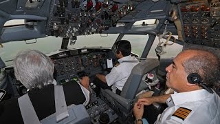 Boeing 727 complete cockpit landing footage Iran Aseman Airlines [upl. by Nennahs]