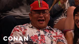 Audience Member Theme Song Samoan Steve Urkel Edition  CONAN on TBS [upl. by Eyot]