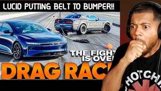 Lucid Air Sapphire VS Demon 170 DRAG RACE  REACTION [upl. by Pepillo]