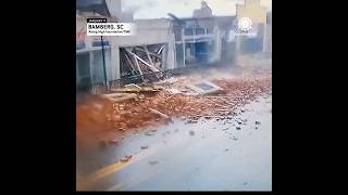 Surveillance Video Shows Tornado Tear Through Bamburg SC [upl. by Nady509]