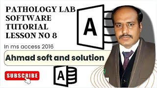 pathology lab software tutorial no 8  Ahmad soft and solution [upl. by Nyllij]