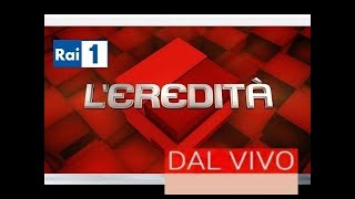 Leredità  Rai 1  Live  Streaming  DIRETTA TV  domanda Maurizio Paschetta [upl. by Enaek179]