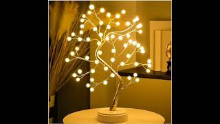 LED Bonsai Table Lamp DIY Artificial Tree Lamp with 36 Pears [upl. by Carlile84]