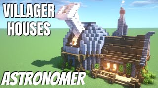 Minecraft Villager Houses How to build a Minecraft Observatory  Custom Villager House amp Town [upl. by Eidnarb704]