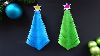 Basteln Weihnachten DIY Tannenbaum basteln mit Papier 🎄 Weihnachtsdeko selber machen [upl. by Nishom]