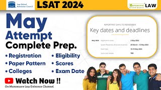 LSAT 2024 May Attempt  Complete Preparation  Imp Dates  Eligibility  Paper Pattern  Colleges [upl. by Yrek]