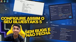 BAK ENSINANDO A CONFIGURAR EMULADOR PRA NÃO FECHAR E TER MAIS FPS  BLUESTAKS 5 PARA PC FRACO [upl. by Lyrahs442]