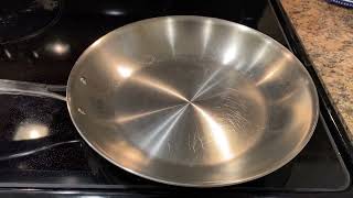 Tramontina Fry Pan Stainless Steel Tri Ply Clad 12 inch Review [upl. by Atteoj]