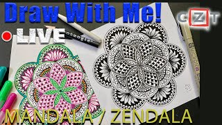 MANDALA  ZENDALA Art  Live  MandalaNPA 015  Draw Along [upl. by Bainbridge]