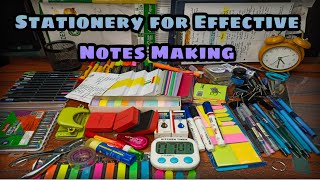 Best Stationery for Effective and Attractive Notes Making  Stationery Haul  UPSC Aspirant [upl. by Kinemod]