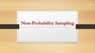 Sampling Techniques Part8 NonProbability Sampling Techniques [upl. by Aneda]