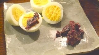 梅干の食べ方：梅アンチョビペーストの作り方 How to make anchovy paste with Umeboshi salty plum [upl. by Lessur]