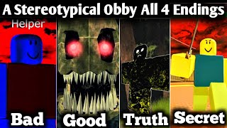 How To Get All 4 Endings In A Stereotypical Obby Full Walkthrough Tutorial [upl. by Sallie]