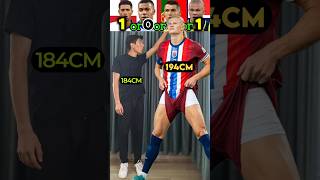 Ronaldo Vs Mbappe Vs Haaland Vs Bellingham Height Comparison 💀🥶football shorts ytshorts [upl. by Arber]