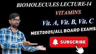 Biomolecules Lecture14 I Vitamins I All vitamins vitamins Fat and water soluble [upl. by Zales425]