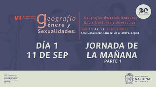 Sexto Seminario Latinoamericano de Geografía Género y Sexualidades 11 SEPMAÑANA PARTE1 [upl. by Hsaka973]