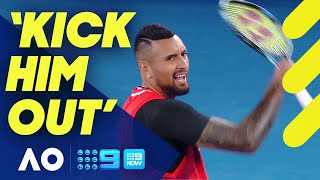 Kyrgios gets unruly fan EJECTED from Australian Open final  Wide World of Sports [upl. by Kerby]