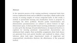 A Partial Label U Net Learning Method for Compound Fault Diagnosis With Fault Sample Class Imbalanc [upl. by Haddad576]