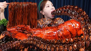 초대왕 문어다리 🐙 간짜장 amp 랍스터 해물찜 먹방 Ginat Octopus Legs amp Lobster Jjajang Seafood Boil Mukbang ASMR Ssoyoung [upl. by Kynthia]