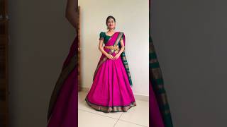 Lehenga style saree draping 🌷lehengasarees sareedraping kannada festivewear varamahalashmi [upl. by Akins]