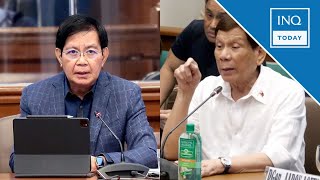 Lacson thinks exPresident Duterte ‘invaded’ Senate in drug war probe  INQToday [upl. by Acinoed]