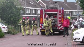 Prio 1 Brandweer ingezet bij woningbrand in Monnickendam [upl. by Ahsyad]