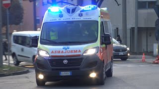 Ambulanza Abano Terme in Emergenza  Italian Ambulance Responding Cod 3 [upl. by Anirahs514]