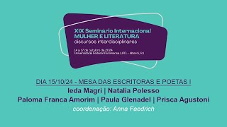 XIX SEMINÁRIO INTERNACIONAL MULHER E LITERATURA  Mesa das escritoras e poetas I [upl. by Pani]