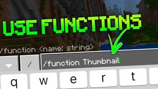 How to use the FUNCTION command in Minecraft PE 110 Tutorial [upl. by Meli185]