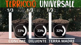 COME FARE IL TERRICCIO UNIVERSALE Tutorial Supertranquillo RICETTA FACILE CON 3 INGREDIENTI [upl. by Kask]