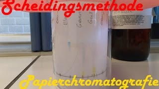 Scheidingsmethode  Papierchromatografie kort [upl. by Attekram]