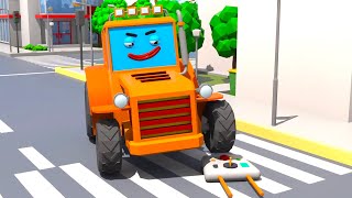 El Tractor juega con carrito a control  Cars Town  Dibujos animados para niños [upl. by Asyen333]