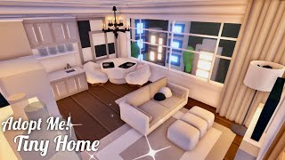 Adopt Me Tiny Home  Chic Aesthetic City View Apartment  ROBLOX  Tour and Speed Build  3500 [upl. by Vito]