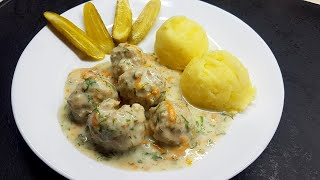 KLOPSIKI w sosie śmietanowo  koperkowym z marchewką 🍲 Rozpływają się w ustach  PALCE LIZAĆ [upl. by Georas163]