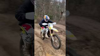 Flying Around a Track On the TE150 Woods Bike [upl. by Ybbob]