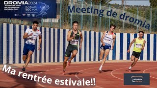 Première COURSE de la SAISON Meeting international avec lEQUIPE de FRANCE 4x100m200m  DROMIA2024 [upl. by Aettam]