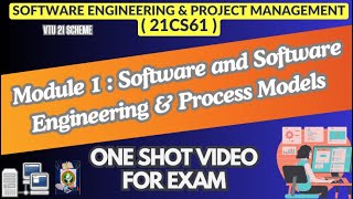 SEPM Module 1Important TopicsONE SHOT VIDEOSoftware Engineering ampProject Management 21CS61vtu [upl. by Roede]