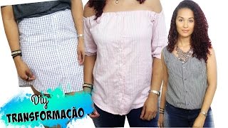 DIYTRANSFORMANDO CAMISAS MASCULINAS EM FEMININAS [upl. by Hashum]