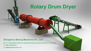 Biomass rotary drum dryer for drying sawdust and wood chips [upl. by Davey709]