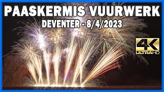 ⁽⁴ᴷ⁾ Deventer Paaskermis Vuurwerk 2023  Dutch Fireworks Professional [upl. by Alyhc502]