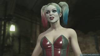 Injustice 2  Joker vs Harley Quinn  All Intro Dialogue Super Moves And Clash Quotes [upl. by Dunn]