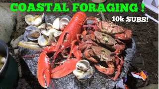 COASTAL FORAGING Lobster Clams  Cook Up In A German Bunker  10k Subscriber Special [upl. by Tteirrah366]