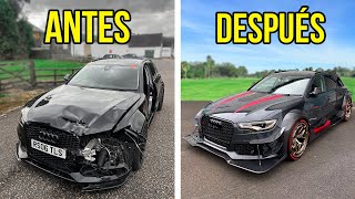 MONTAJE COMPLETO  RECONSTRUCCIÓN DE UN AUDI RS6 DAÑADO EN UN ACCIDENTE [upl. by Lehar]