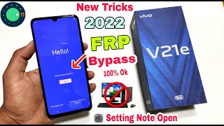 Vivo V21e FRP Bypass Android 11  New Trick 2022  Vivo V2055 Google Account Bypass  Without Pc [upl. by Sulohcin]